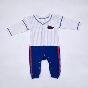 Baby Aspen Baseball Jersey Romper Onesie Jumper Size 0-6 Months
